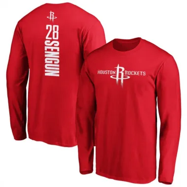 Red Men's Alperen Sengun Houston Rockets Backer Long Sleeve T-Shirt